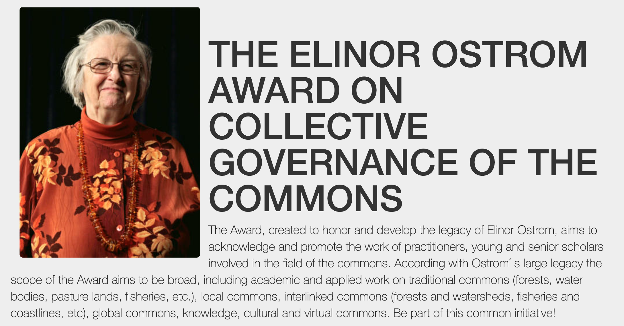 Elinor Ostrom Award